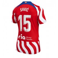 Fotbalové Dres Atletico Madrid Stefan Savic #15 Dámské Domácí 2022-23 Krátký Rukáv